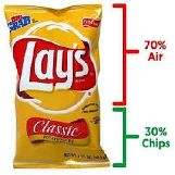 Bag of Chips are 70% Air and 30% Chips