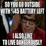 Going out with 45% is living dangerously