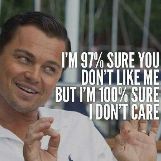 Leonardo DiCaprio Does not care 100% of the time