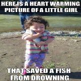 Little Girl Saved Fish From Drowning